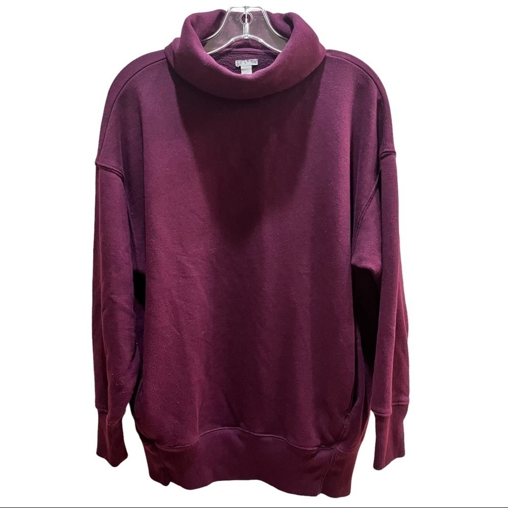Aerie Maroon Turtleneck Oversized Athleisure Sweatshirt Sz S